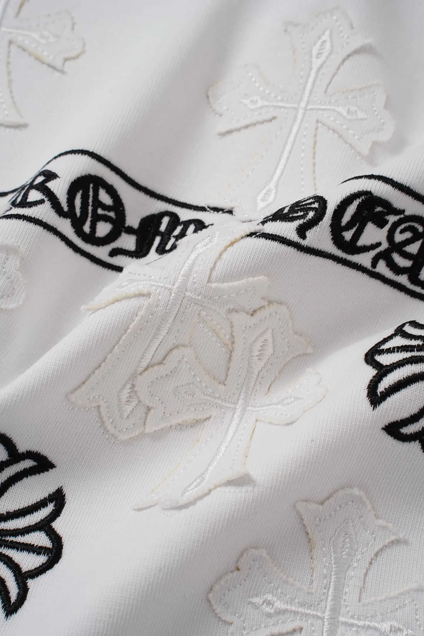 【 】 Chrome Hearts/ 32 ， ， ， ！！ ， ！ # ， ； 。 oversize ， ！ ， ！ “ ” 💏 :Black White Size:S-XL